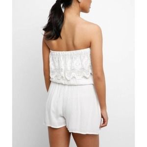 NWT Patron of Peace Ivory Strapless Romper
